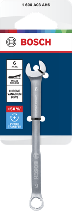 Kunci kombinasi Bosch 6 mm krom vanadium.
